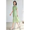 Summer Waist Cinching Slimming Dress with Elegant Temperament, Mid Length Skirt for Women