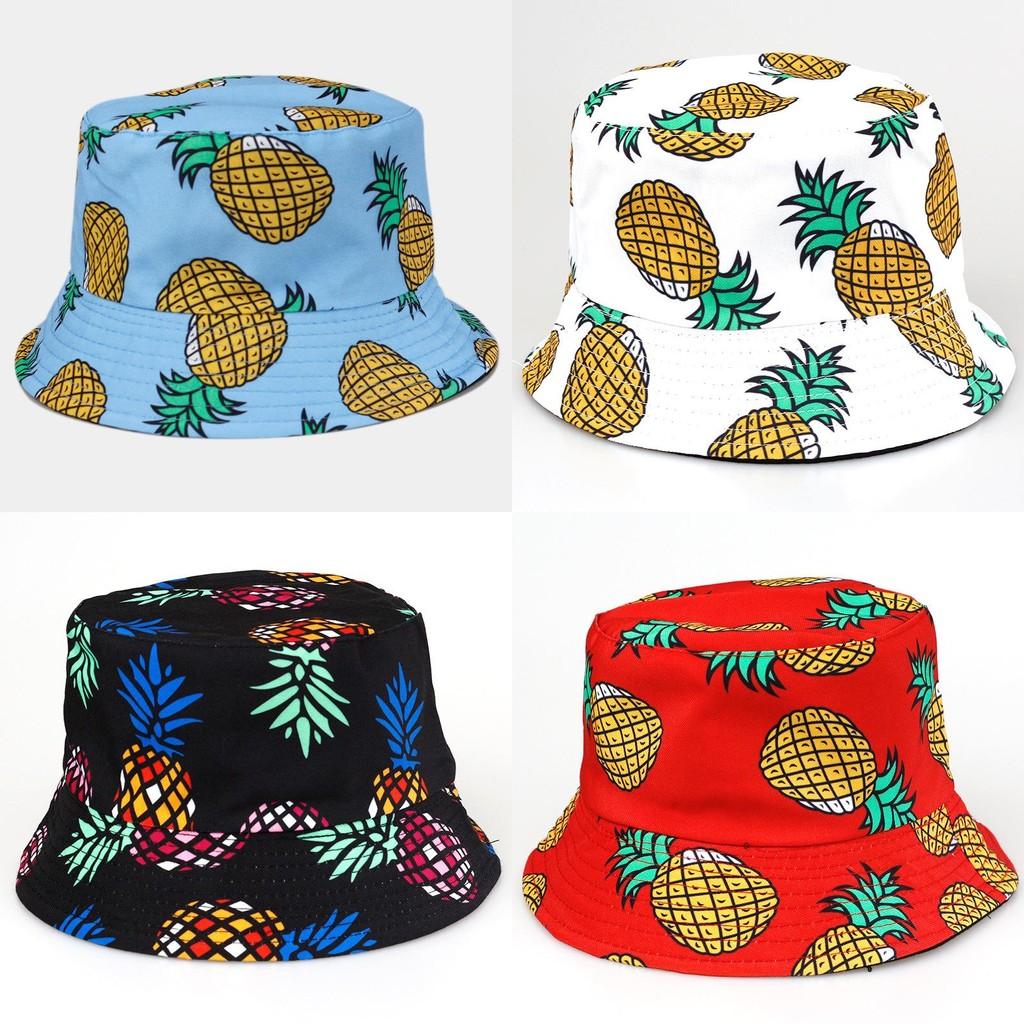 Pineapple Fisherman Hat For Summer Beach Sun Protection Breathable Neck Guard For Men Women