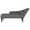 VidaXL Chaise longue avec coussins gris foncé tissu, canapé rembourré, canapé pour chambre à coucher, canapé à 2 places, 4007597