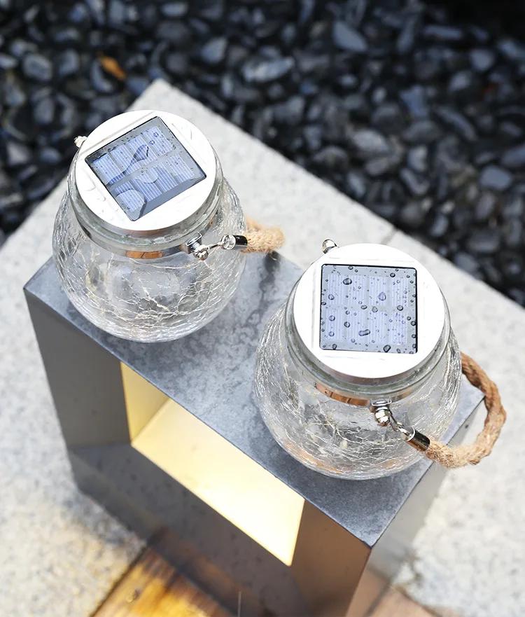 Solar LED Lights Popping Ball Glass Bottle Cap Wishing Fairy Light Outdoor Garden Christmas Decoration 2025 Mason Jar Lamp