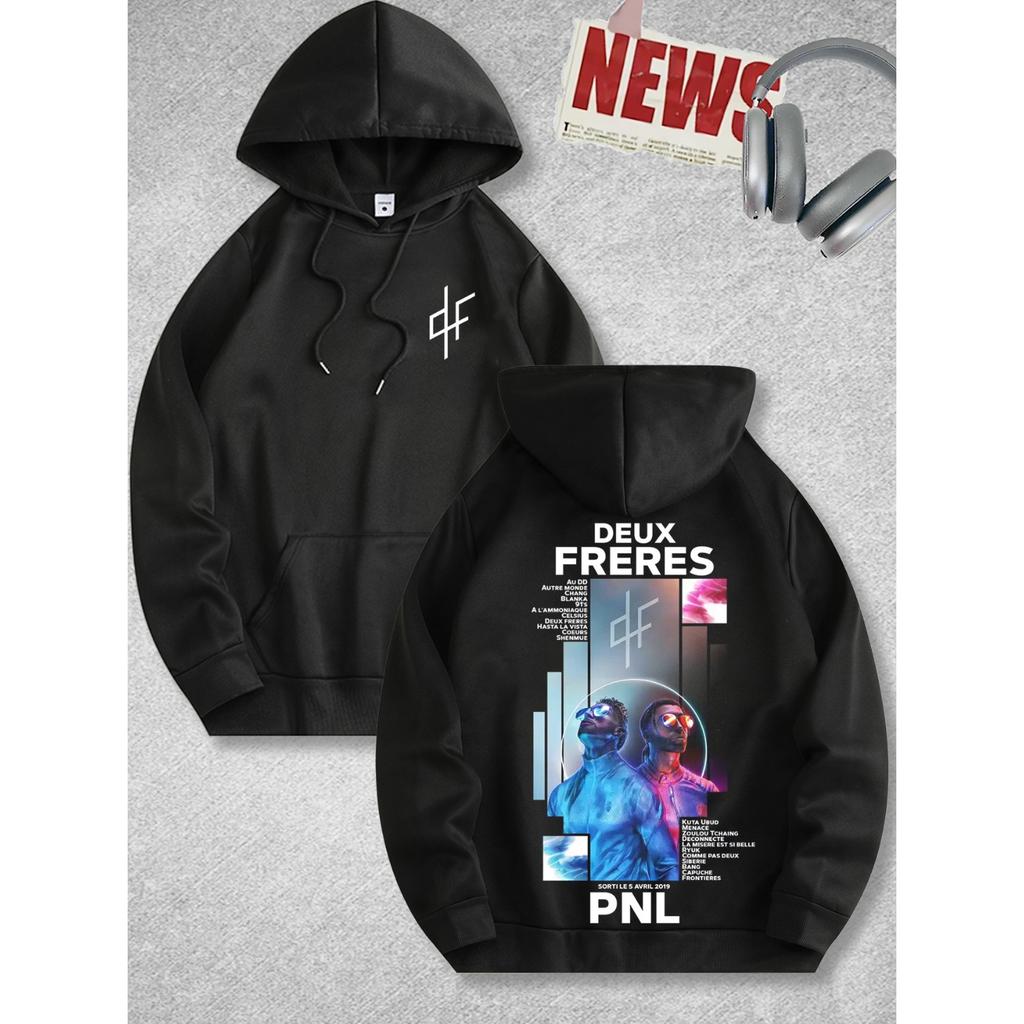 Men Le Monde Chico PNL Hoodie  Album French Rapper Graphic Print Drawstring Hood Cotton Sweatshirt Fall Winter Hoodie for Unseix