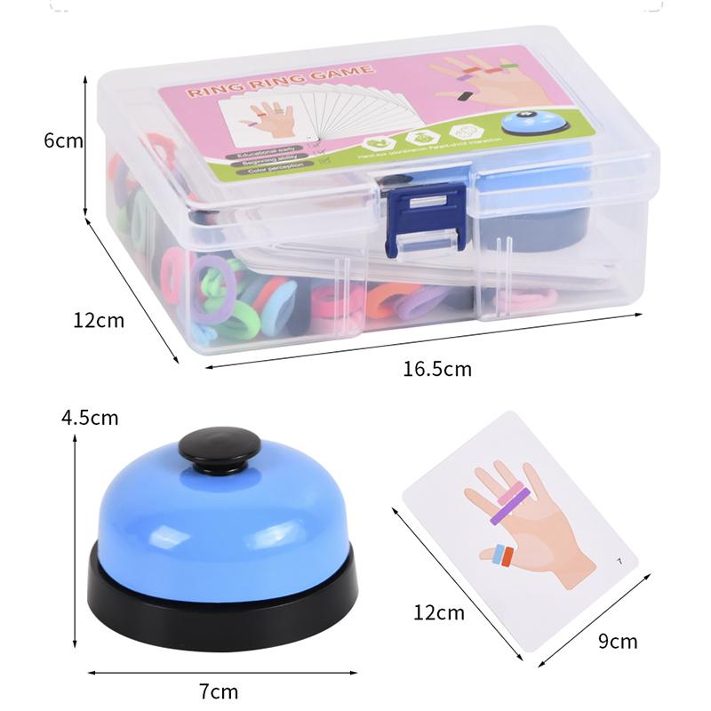Montessori Color Cognition Matching Finger Rings Toy For Children Parent-Child Interactive Table Game Gift For Kids XYZ