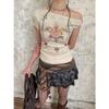 Girls  Y2K Tees Short Sleeve Printed Summer T-shirts For Women Sexy Tees Casual T-shirts