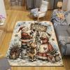 1Pc Santa Claus Gifts Winter Night Rug Office Carpet Indoor Outdoor Doormat Nonslip Soft And Comfortable Living Room Christmas Halloween Gift D9183