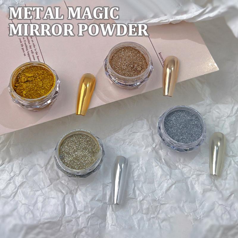 0.5G/ Box Glitter Magic Mirror Dust Powder Chameleon Aurora Nail Art Chrome Pigment Nail Decoration