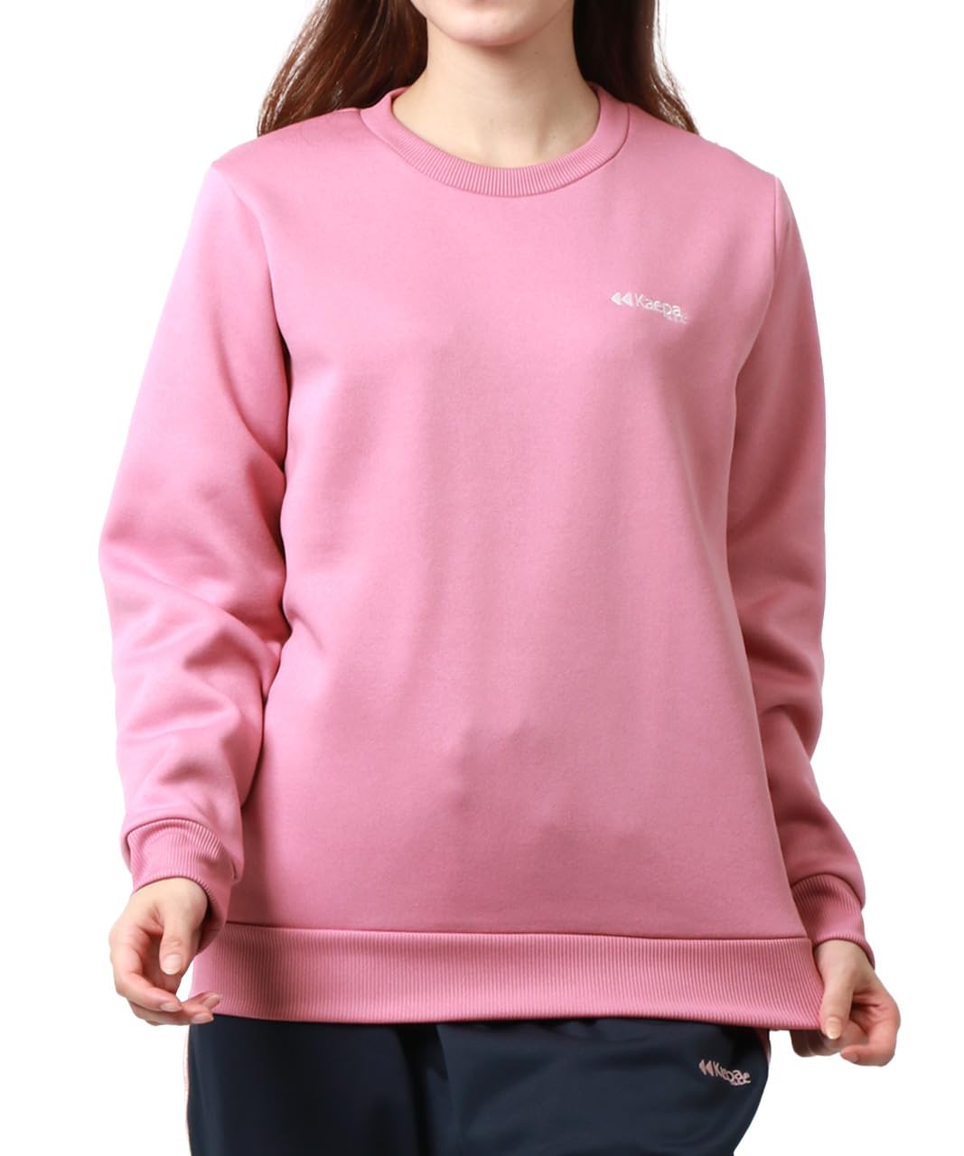 

Kaepa Logo UV Perfect for and Size M Women s Sweatshirt, Autumn, Fleece-Lined, One-Point Embroidery, Protection, Warm, Sports, Training, Golf, Pink, рожевий