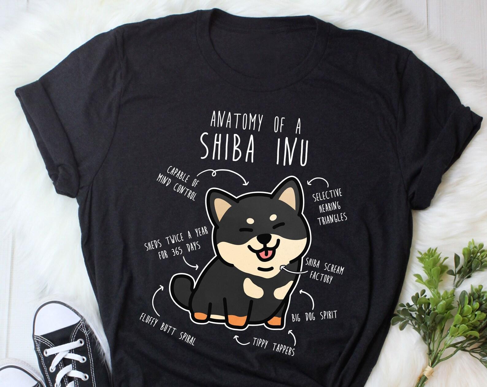 Black And Tan Shiba Inu Shirt, , , Funny Shiba Inu Lover Gift, Cute Dog T-shirt, Pet Tee, Dog Mom Dad, Animal Anatomy, Shibe Doge 110