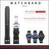 Black Blue Brown Soft Cslfskin GenuineLeather Rivet Cowhide Watchband 20mm For IWC Strap For Mark18 BraceletsFree Tools