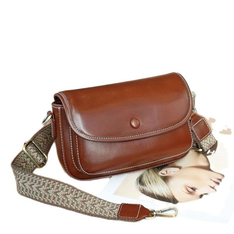 Women Natural Cow Leather Bag Lady High Quality Commuter Shoulder Bags Female Luxury Retro Crossbody Bag Ladies Cowhide Handbag