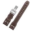 21 22mm Armband Retro Echtes Leder Nieten Armband Für IWC Big Pilot Spitfire Mark18 Vintage Braun Schwarz Blau Rindsleder Uhrenarmband