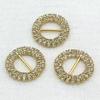 10pcs Round Diamante Rhinestone Buckle Chair Sash Ribbon Slider 15mm