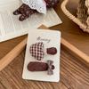Koreanische Version von rosa und blau kariertem Liebes-Haarspange Haargummi wilde Kinder-Haaraccessoires Haarseil Seitenklemme