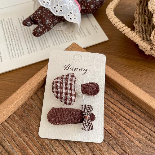 Koreanische Version von rosa und blau kariertem Liebes-Haarspange Haargummi wilde Kinder-Haaraccessoires Haarseil Seitenklemme