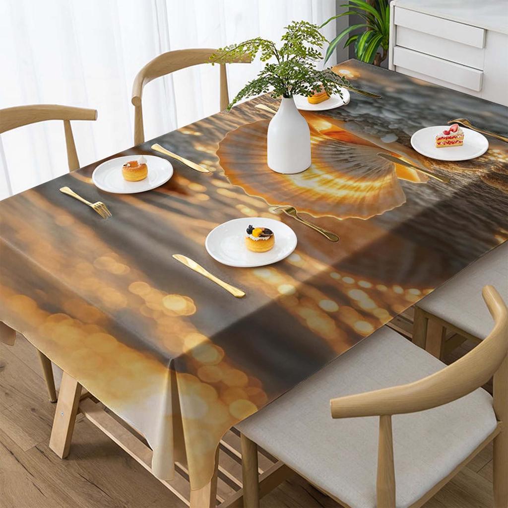 Ocean Series Polyester Tablecloth: European Style Dining & Festival Decor for Home and Hotel.