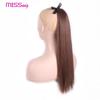 Long Straight Hair Clipped In Tail, Wig, Ponytail, Hairpin, Artificial Ponytail, Black And Brown Headpiece