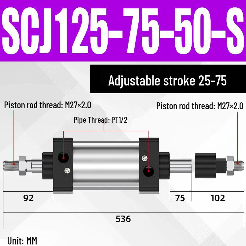 SCJ Adjustable Stroke High Thrust Pneumatic Cylinder SCJ32-160