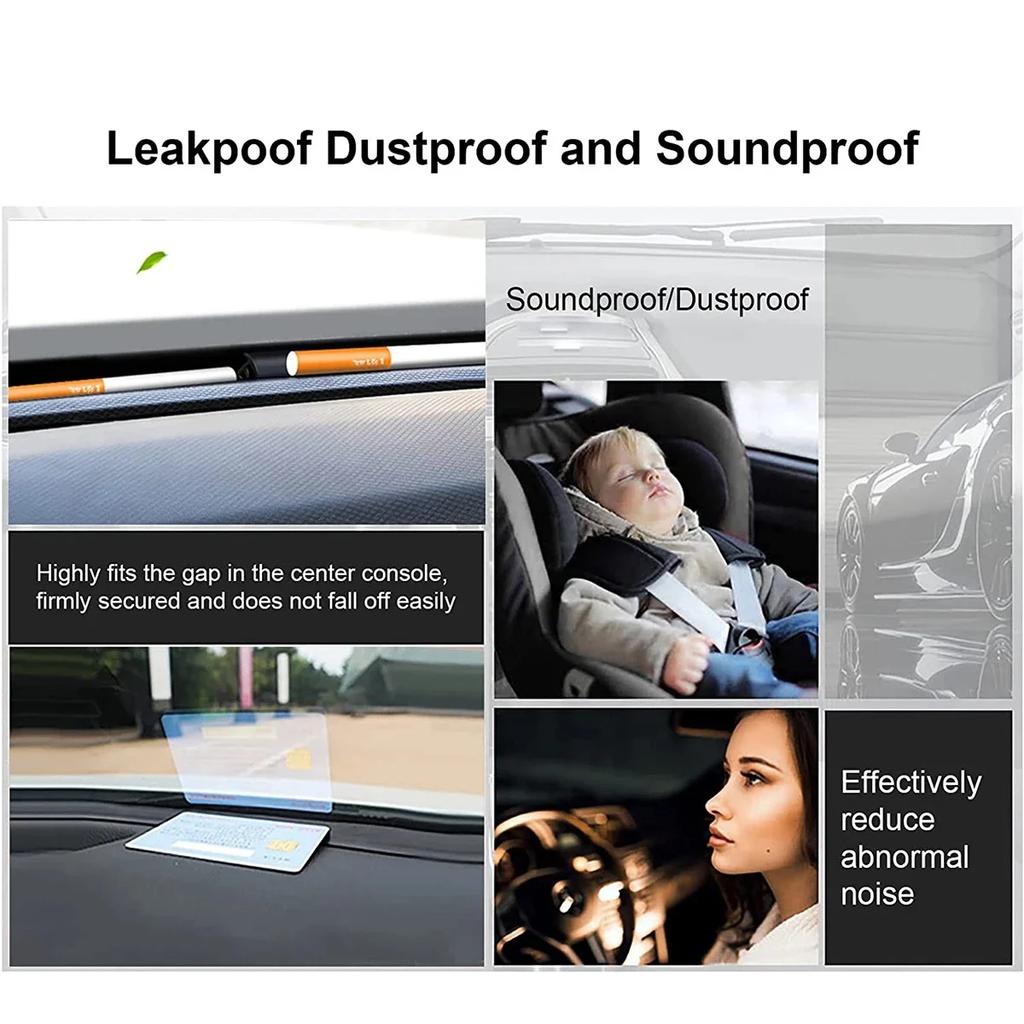 1.6M Car Dashboard Sealing Strips Rubber Sound insulation Strip Auto Windshield Edges Gap Seal Strips Car Interior Accessories