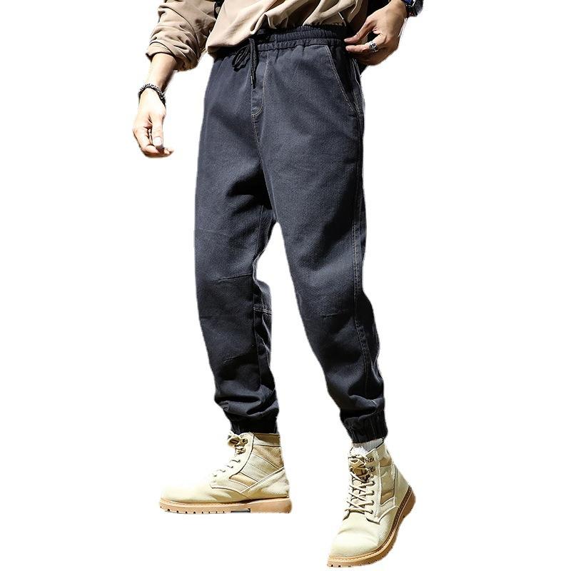 Loose Splicing Casual Pants, Bound Feet, Fashionable Men's Clothes, Harun Pants, Casual Cargo Pants, Fashionable Men's Pants