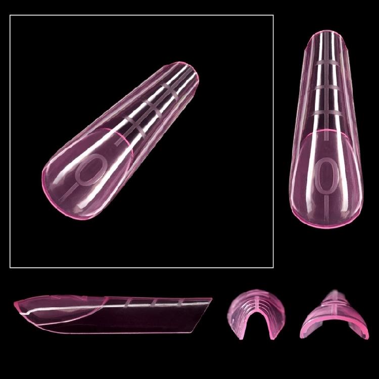 120 UVS Żel Akryl Formy do Zdobień Paznokci Sztuczne Końcówki Paznokci Przezroczyste Pełne Pokrycie Formy Duals Nail System z Podziałką do Przedłużania