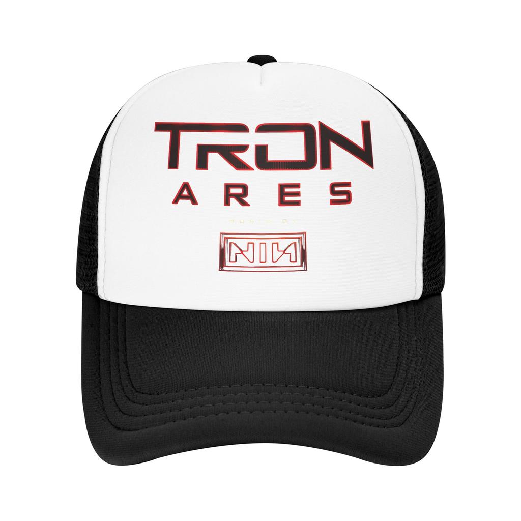 Trons Ares Music Nin Band Outfits Mesh Foam Trucker Hat Unisex Cooling Mesh-back Sun Caps Leisure Adjustbale