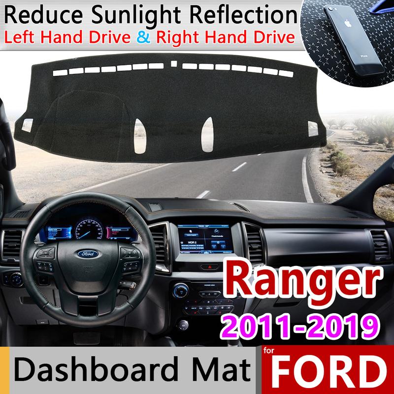 For Ford Ranger T6 2011 2012 2013 2014 2015 2016 2017 2018 Anti-Slip Mat Dashboard Cover Pad Sunshade Dashmat Accessories