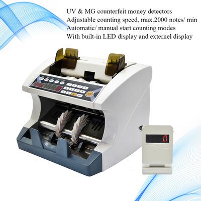 Automatische Zählmaschine für Bargeld, Banknoten und Geldscheine in mehreren Währungen mit UV-MG-Falschgeld