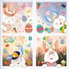 4 Stücke PVC Fenster Eier Hase Elektrostatische Aufkleber Wiederverwendbare Ostern Versorgung Wandbild Party Wandtattoos Hause Ornamente