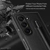 Samsung Z Fold6/Fold5 Lychee Pattern Leather Phone Case with Pen Holder