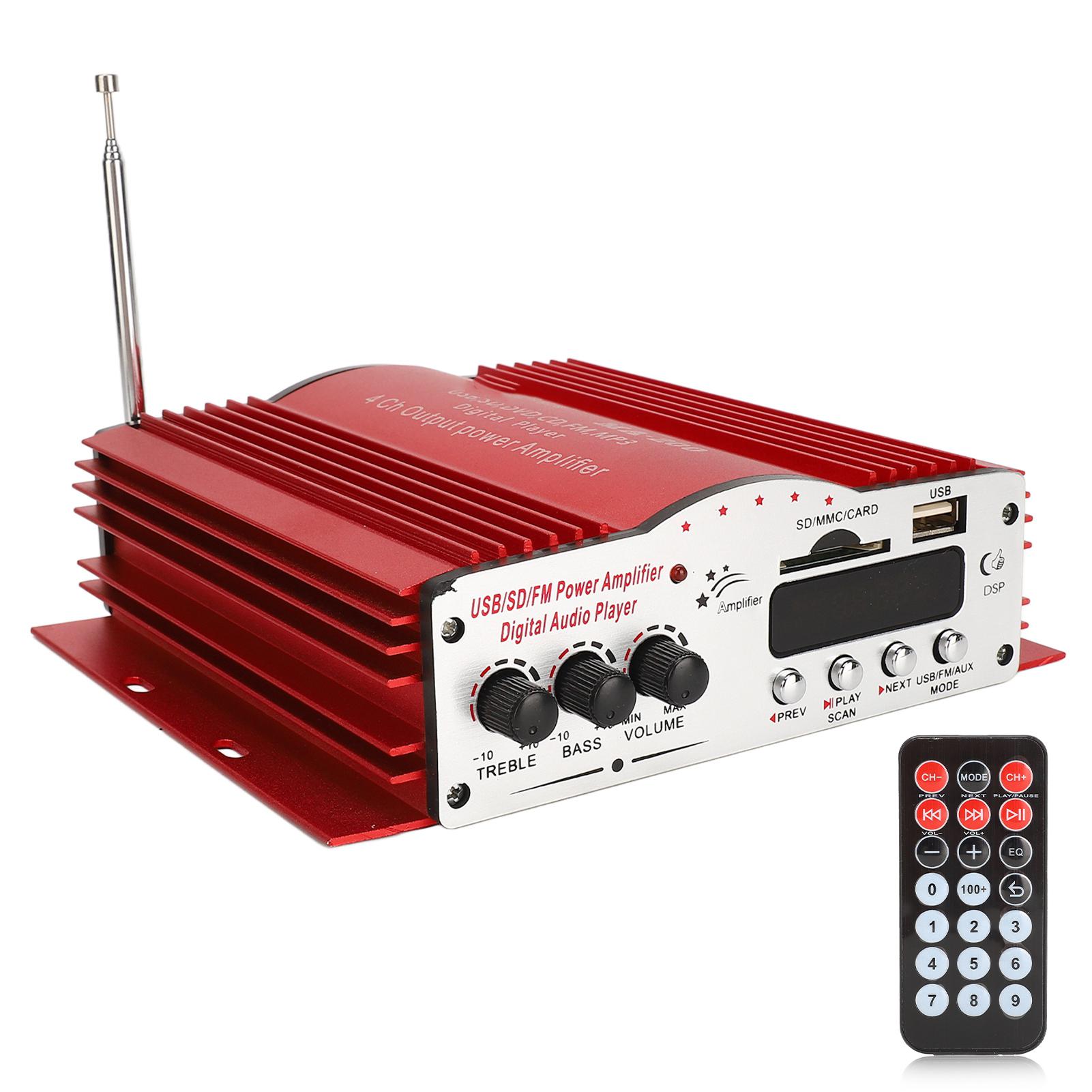 

Автомобильный усилитель цифровой аудио усилитель 30 Вт 4-канальный стерео усилитель мощности универсальный для MP3 MP4 DVD VCD