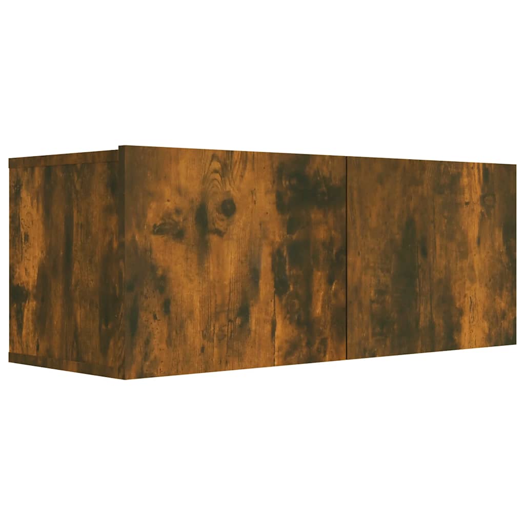 Vidaxl Ścienna Szafka Tv, Przydymiony Dąb, 80X30X30 Cm