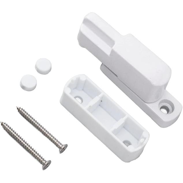 Window Sash Lock, Aluminum Alloy T Type Sliding Window Latch, Great Performance Durable Proof Safety Lock for Home Child Security(white)