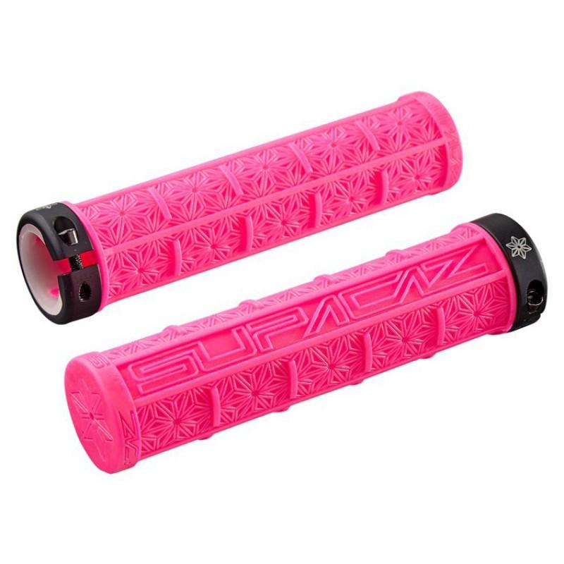 Supacaz Chrysanthemum Handlebar Grips Mountain Bike Silicone Shock Absorbing Lock-on Grip Set