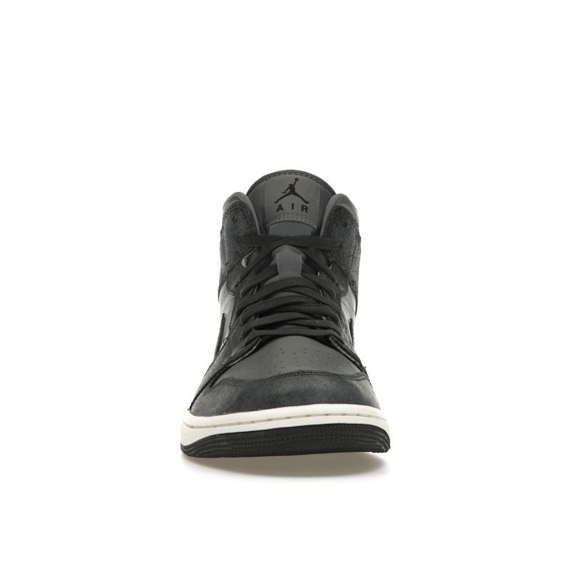Air Jordan 1 Mid Distressed Smoke Grey Women Sneakers Off-Noir Sail FJ3448-001