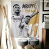 Benutzerdefinierter Name Kylian Mbappé Wandteppich Ästhetischer Wandbehang Bedruckte Stoffdecke Dekorative Wandteppiche für Schlafzimmer Wohnzimmer Heimdekoration