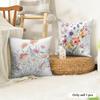 Spring Flowers Cushion Cover Natural Linen Organic Fabric DoubleSided Printing Couch Pillow Covers Home Decor