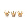 2/3Pcs Mini Gold Crown for Dollhouse  Alloy Rhinestone Princess Tiara Model Toys Accessories