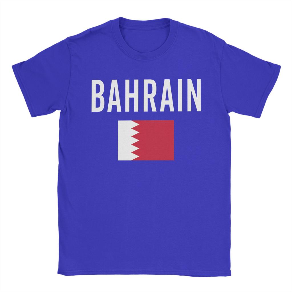 Bahrein Vlag Unisex T-shirt Nieuwigheid T-shirt Korte Mouwen Ronde Hals T-shirts Puur Katoen Geprinte Tops