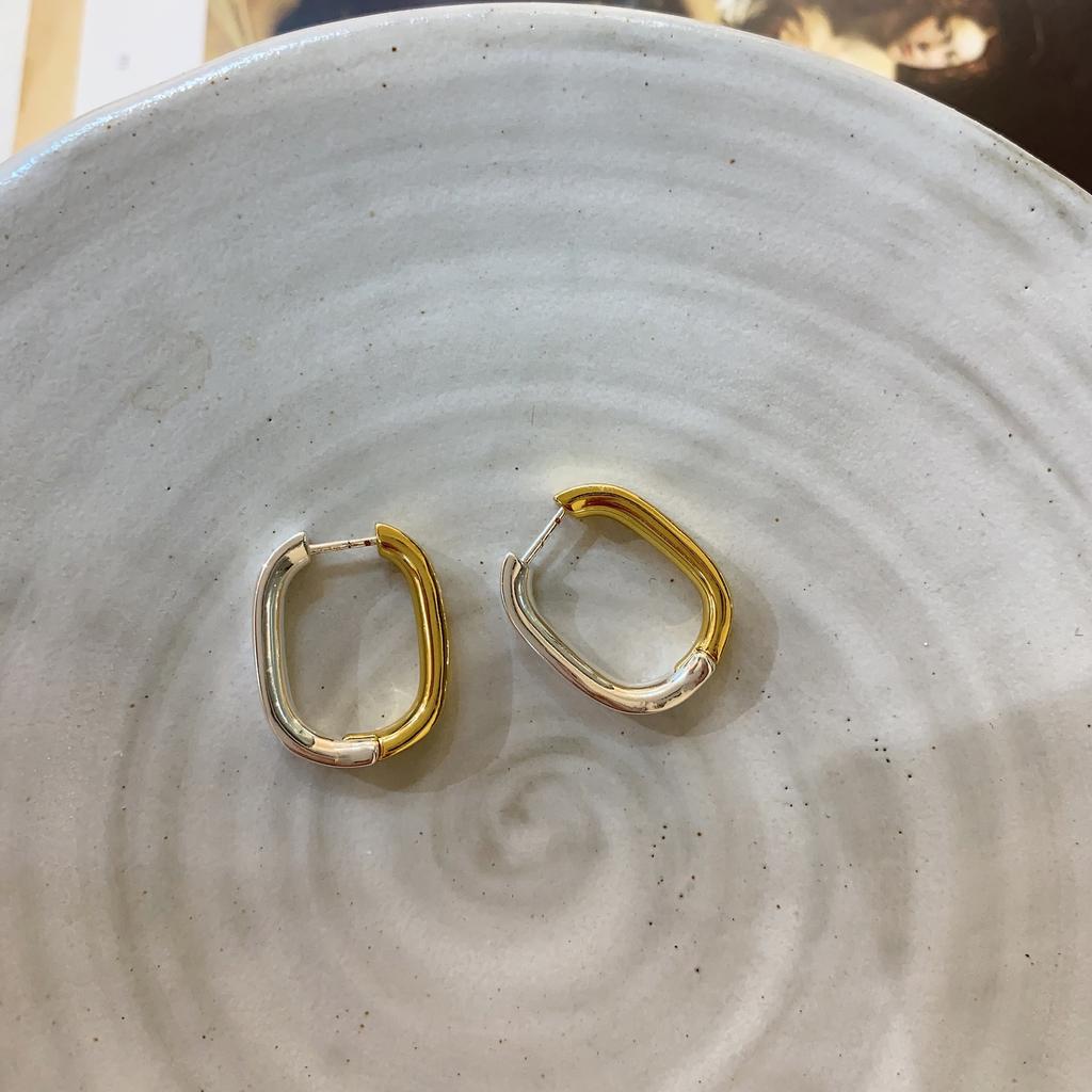 Simple U-Shaped Earrings Women'S Two-Color Personalized Earrings High-Grade Light Luxury Versatile Earrings