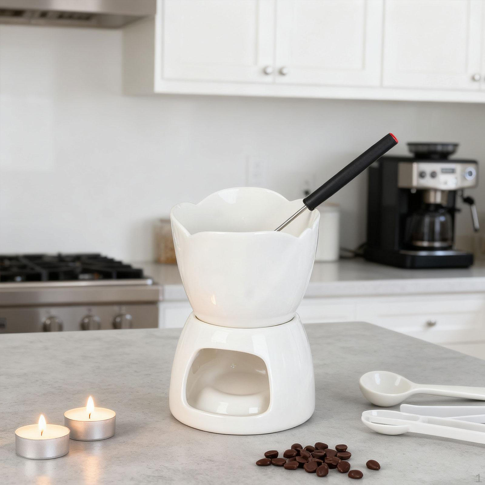 

Butter Warmer, Cookware, Melting Pot, Tea Light, Porcelain Pot for Dinner B