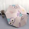 Disney Bunny,Pastel,Cute Manual Opening and Closing Umbrella, 8-Rib Reinforced Folding Design, Lightweight