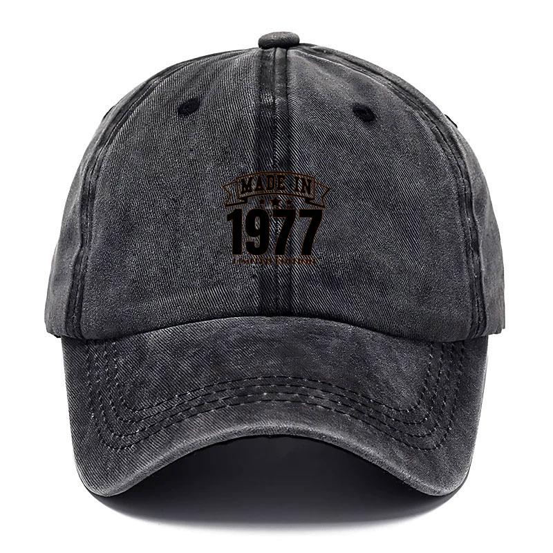 Vintage Washed Cotton Baseball Cap Adjustable Distressed Trucker Hat For Men Women Vintage Old School 1977 Limited Edition Cotton Cap Soft