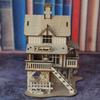 3D wooden puzzle toys suitable for adults, tree house assembly models, wooden wooden house manual DIY assembly building block
