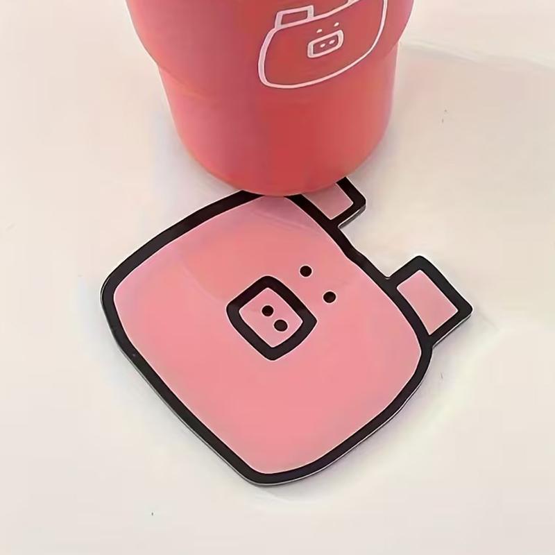 Cute Cartoon Acrylic Coaster Irregular Shapes Heat-Resistant Bowl Pad For Coffee, Tea, Hot Drinks Table Protectors Desk Decor