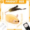 Cat Mouse Interactive Plush Toys LED Glow Electric Telecontrol Auto Rechargeable Pet Moving Mice Toy Realistic Kitten