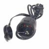German Standard Male To Female Power Extension Cord with Waterproof Cover, EU 4.8 Two-Pin Plug, 16A 250V Socket