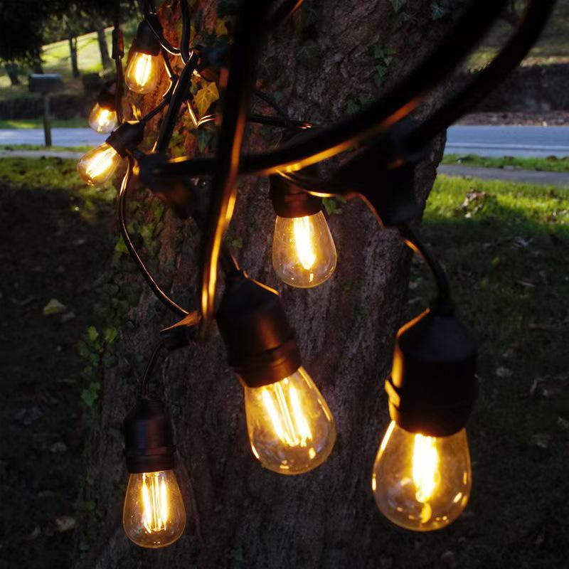 S14 Outdoor Waterproof LED Tent String Lights - High Brightness Pendant for Garden & Courtyard Decor