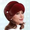Fashionable High Top Faux Mink Plush Hat for Autumn and Winter