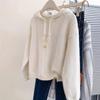 Hooded Sweater Women's Winter New Loose Inside with Lazy Wind Hooded Outside Knitted Sweater Top