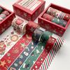 6 Rolls Each Box Contains  of Christmas Themed Tape Colored Gift Decorations Scrapbooks Beautification Labels Stickers Student Stationery Supplie