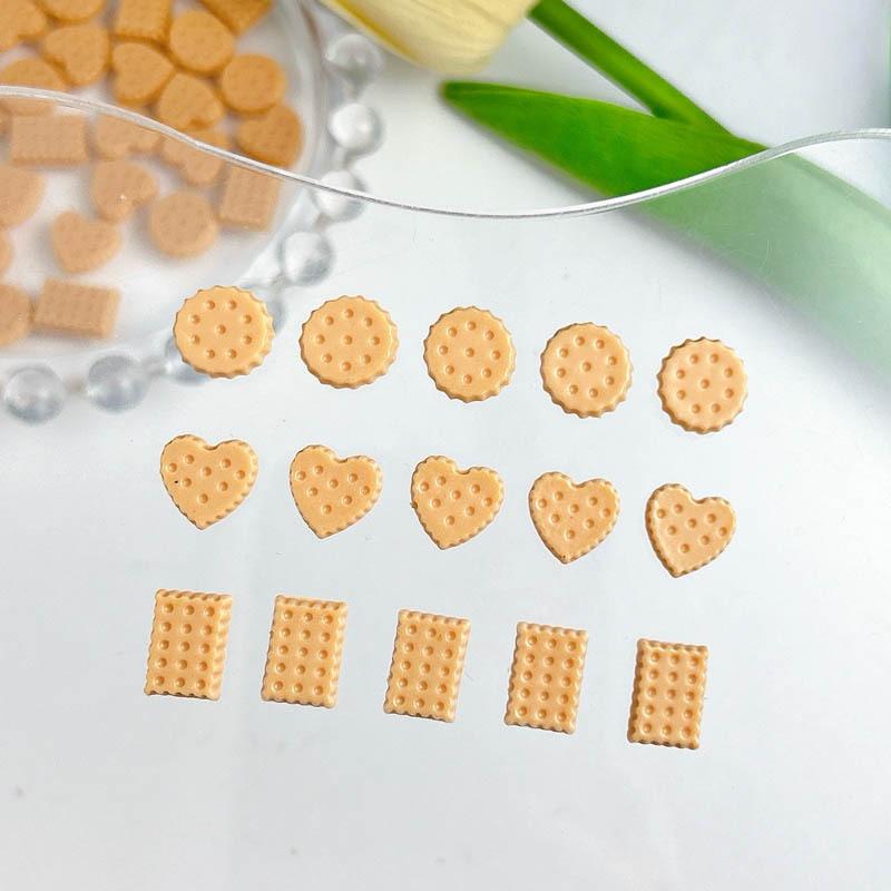 New Hot-Selling Realistic Food Play Glow-in-the-Dark Resin Cookie Accessories DIY Cream Glue Hair Clips Nail Art Decorations Wholesale
